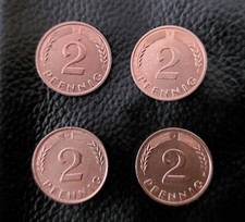 4 x 2 Pfennig 1963 D F G J