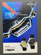 Citizen Promaster Analog Aqualand Lume Dial 1993 Vintage Ad Werbung Reklame