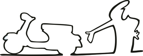 Aufkleber mit motiv vespa - motiv,