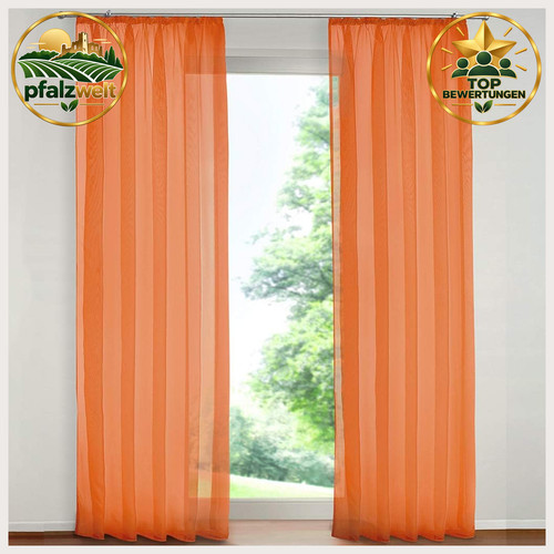 Vorhang voile einfarbig - vorhang,
