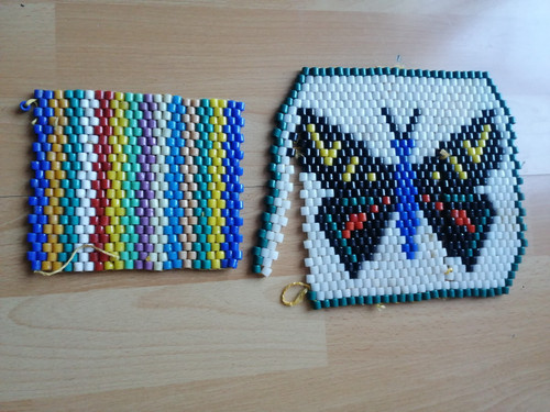 Glasperlenuntersetzer handmade - glasperlenuntersetzer,