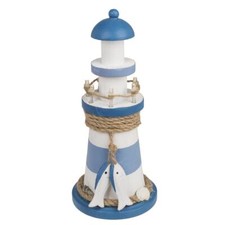 Deko Holz Leuchtturm 22 x10 cm