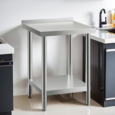Edelstahl Arbeitstisch Edelstahltisch Zerlegetisch Gastro Küchentisch 80x80x60cm