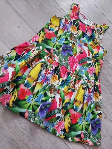 Kleid mit tukan papagei - kleid, im