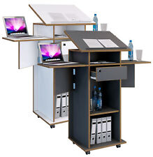 Holz Stehpult Rednerpult Stehtisch Rollen Salia