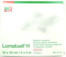 10x Salbentüll Lomatuell H STERIL 10x10 cm nicht wundhaftend hydroph. REF 23315