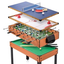 4IN1 Multifunktionstisch Kickertisch Spieltisch Tischtennis Billard 125x60x82,5