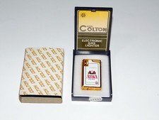 COLTON Vintage Gas Feuerzeug in Original Box mit Atika Werbung