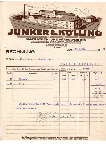 Aj2 alte rechnung junker - rechnung, &