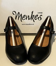 Flamenco Schuhe Tanzschuhe 32 Menkes Schwarz Made in Spain Leder mit Nägeln