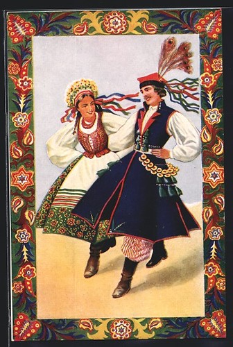 Künstler polnische paar in - künstler-ak,