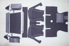 Gray velour carpet set for