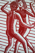 Linolschnitt „Tanzendes