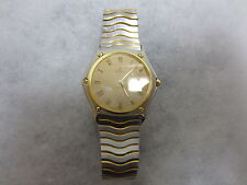 HERREN - ARMBANDUHR - EBEL Classic Wave - QUARZ - 38x36mm - STAHLGOLD + DATUM