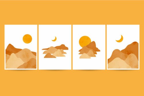 Set abstrakt bild poster - set,