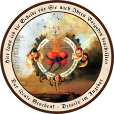 Ehrenscheibe Silberne Hochzeit Schützenscheibe 41cm Wunschtext 049