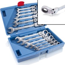 Ratschenschlüssel Schraubenschlüssel Gelenk Ringschlüssel Set 12tlg BITUXX