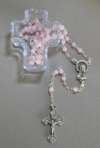 Rosenkranz rosa farbene perle - rosa,