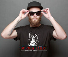  BORDER COLLIE Hundemotiv BORDERFIZIERT infiziert Hunde Hund Siviwonder T-Shirt