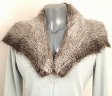 Pelz Schal Nutria Kragen Fell Herren Raccoon Nähen Basteln Mantel Besatz Jacke