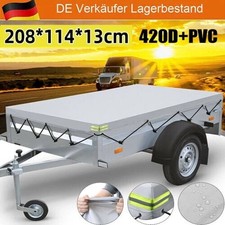 Anhängerplane Flachplane PKW Anhänger Abdeckplane wasserdicht Plane Oxford Grau