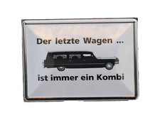 Blechschild Leichenwagen