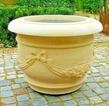 🔶Pflanzschale Pflanztrog Pflanztopf Parma Ø82 cm Sandstein Steinkunst BLACKFORM