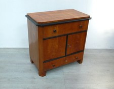 Biedermeier Kommode Waschtisch in Esche + Schwarz, um 1850 oder älter