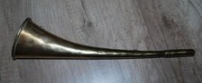 Altes Signalhorn aus poliertem Messing antik  42 cm Nebelhorn Rufhorn Fanfare