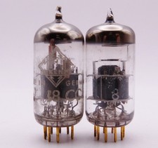 2x TELEFUNKEN E88CC 6922 Tubes, gebraucht, geprüft, gut / Tested strong