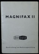 Magnifax II(2) Beschreibung und Bedienungsanleitung Meopta vintage Cult
