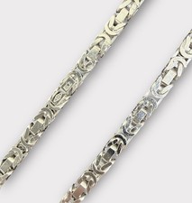 Königskette Massiv 14Karat / 585 Weißgold 93cm Herren