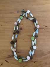 Halskette Schildpatt Bunt