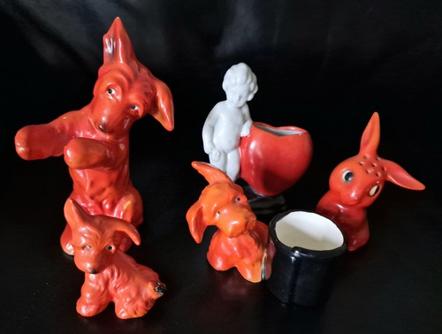 Keramik herzvase putto - *,