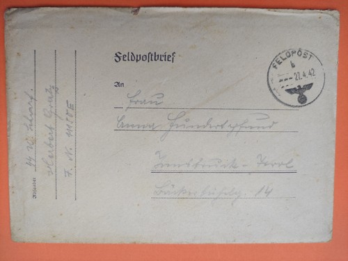 Feldpostbrief mit inhalt - feldpostbrief,