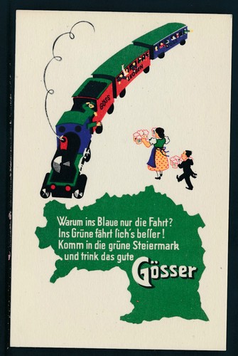 Gösser bier werbekarte warum - gösser-bier,