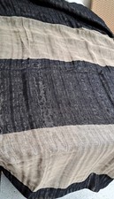 große Tischdecke, Deko, festlich, glänzend,  ca. 140 x 280 cm schwarz, silber