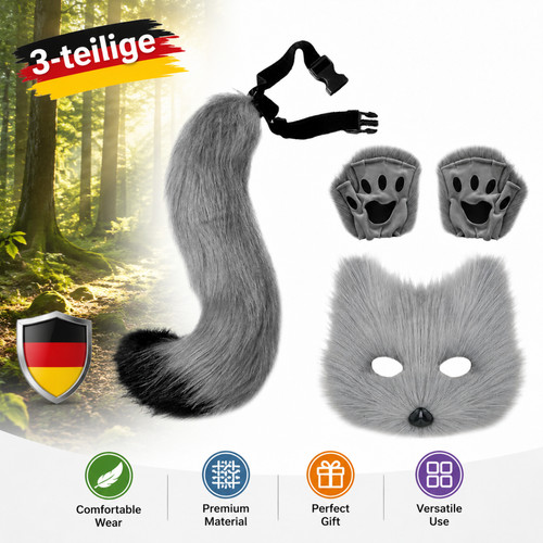 Fuchskostüm set flauschig - fuchskostüm,