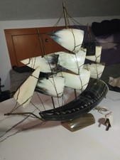 Vintage Hornschiff Lampe |