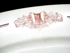 Hotel Restaurantporzellan um 1900 Wolfsthal Hutschenreuther Anbietplatte Berlin