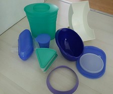 Tupperware 5 teile Trinkbecher Eierdose Deckelbehälter Flaschenkühler Neu 