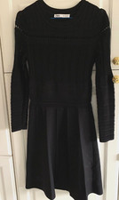 Zara Kleid M Schwarz, Cut Out, Lochstickerei, Party Kleid, A Linie, Transparent
