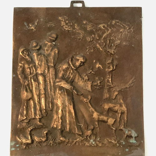 Bronze reliefplatte - bronze,