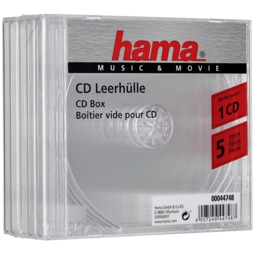 1x5 hama box transparent - cd-box,