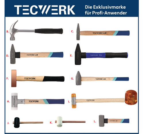Tecwerk hammer schlosserhammer - hammer,