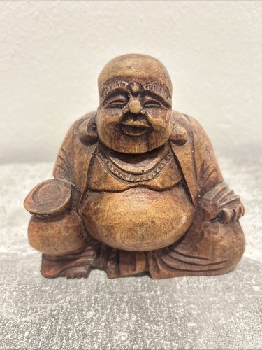 Handgeschnitzter happy buddha - handgeschnitzter,