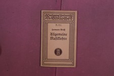 375974 Hermann Wolff ALLGEMEINE MUSIKLEHRE Verlag von Philipp Reclam jun.