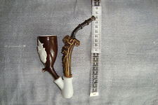 Alte Pfeife Porzellankopf mit Jagdmotiv Wildschweinjagd