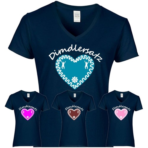 Shirt dirndlersatz bluse - dirndlersatz, herz