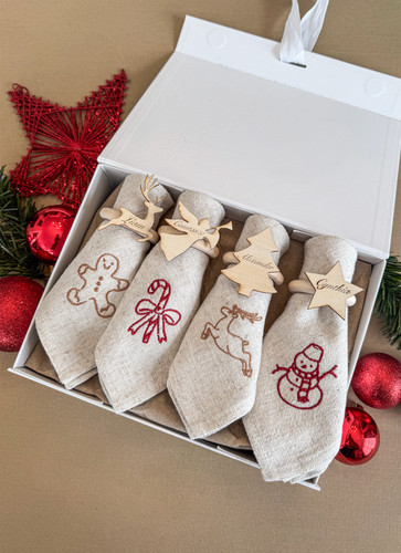 Weihnachtliches servietten set - weihnachtliches,